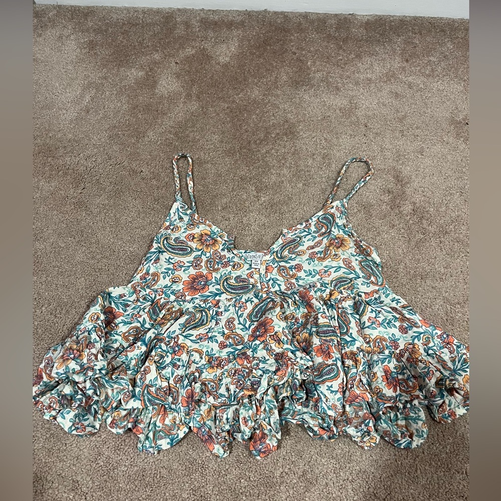 Adorable braided strap tank/blouse super hippie